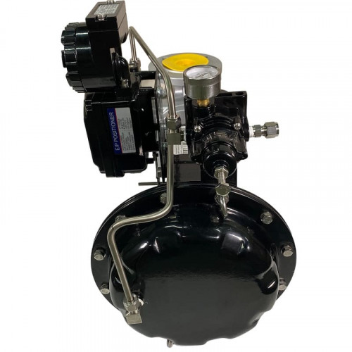 DN50 Pneumatycznie sterowany zawór regulacyjny 10P11Y-DNx5016Z-L122C-C (korpus żeliwny, gniazdo SS304) z pozycjonerem YT-1000, 4-20mA, Ex