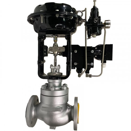 DN50 Pneumatycznie sterowany zawór regulacyjny 10P11Y-DNx5016Z-L122C-C (korpus żeliwny, gniazdo SS304) z pozycjonerem YT-1000, 4-20mA, Ex