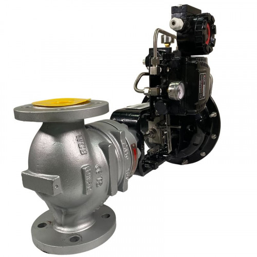 DN50 Pneumatycznie sterowany zawór regulacyjny 10P11Y-DNx5016Z-L122C-C (korpus żeliwny, gniazdo SS304) z pozycjonerem YT-1000, 4-20mA, Ex