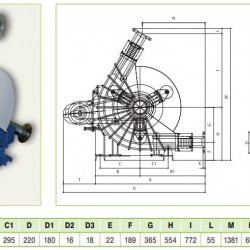 Pompa perystaltyczna do uzdatniania wody ACME Pompe ATR 280 FX/TC 41770 l/h, 15 kW, 38,2 obr./min, o stałej wydajności