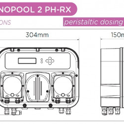 Pompa dozująca perystaltyczna podwójna AQUA PDP TECHNOPOOL PH-RX 1.4-1/1.4-1 SANTOPRENE/SANTOPRENE 230V CZARNA