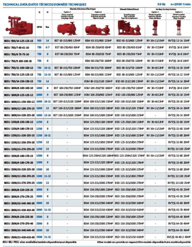 Elektryczna dwupompowa stacja pożarowa BEEJ 1500/12-250-25 (95 l/s, 120 m, 185 kW)