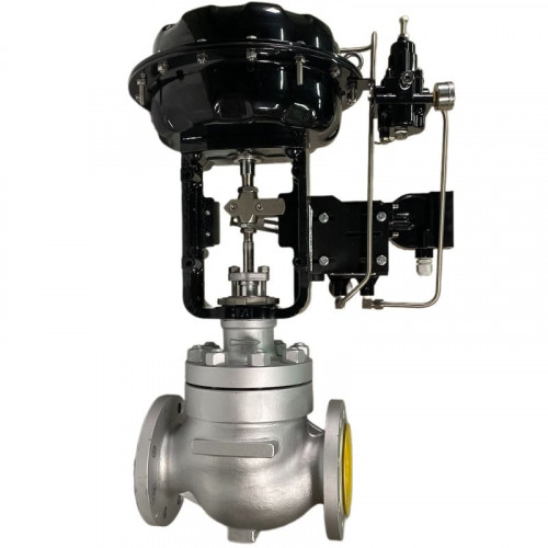 DN80 Zawór regulacyjny z siłownikiem pneumatycznym do pary, kondensatu 10P11Y-DNx8016Z-L122C-C (korpus żeliwny, gniazdo SS304) z elektrycznym pozycjon