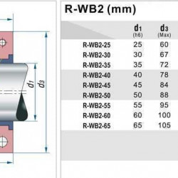 Mechaniczne uszczelnienie mieszkowe PTFE R-WB2R 40, SIC/SIC, PTFE, typ 304 ANGA A11, JOHN CRANE 10R