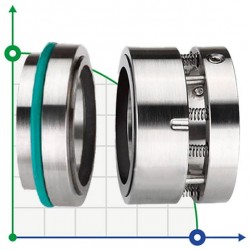 Uszczelnienie pompy R-102U 45, SIC/SIC, VITON, 304, T5A
