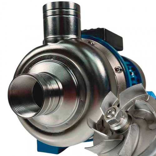 Pompa do wody średnio zabrudzonej TS200, 1,5 kW, AISI 304, 380 V/50 Hz, 2900 obr./min z wirnikiem otwartym