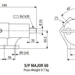 Pompa wirnikowa do pompowania przecieru pomidorowego i soku LIVERANI MAJOR 60 S/P+BY-PASS NR 175-1400obr./min, bez silnika