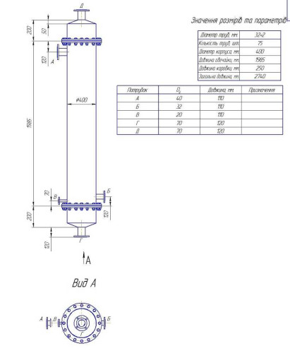 Płaszczowo - rurowy wymiennik ciepła (skraplacz) - 15 m. kw.