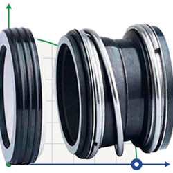 Uszczelnienie mechaniczne R-B151 68, SIC/SIC, VITON, 304
