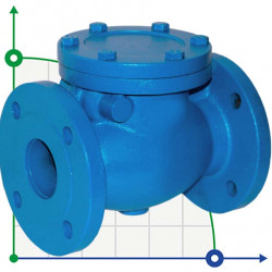 Зворотний фланцевий клапан з чавунним корпусом 19ч16бр DN350 PN16, ГОСТ