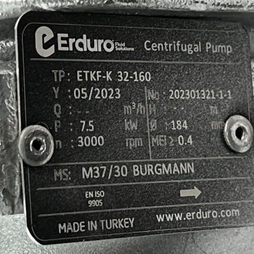 Pompy odśrodkowe do olejów do wymiany ciepła do 350°C BTKF-K 32-160, imp 184mm, 3000