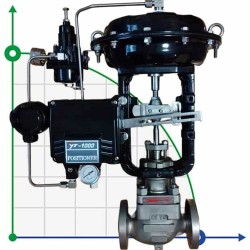 DN100 Zawór regulacyjny z siłownikiem pneumatycznym do pary, kondensatu 10P11Y-DNx10016Z-L112C-C (korpus żeliwny, gniazdo SS304) z elektrycznym pozycj