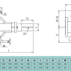 Pompa zębata do tworzyw sztucznych i wyrobów gumowych EMSE EDP-I 4 cal, 34,5-56,1 m3/h z przekładnią wewnętrzną, bez silnika