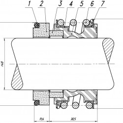 Uszczelnienie mechaniczne wału pompy GRUNDFOS R-MG1 48, CAR/CER, EPDM, 304, G4