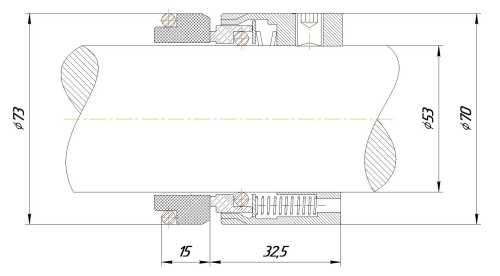Uszczelnienie mechaniczne R-M7N 53, SIC/SIC, VITON, 304, G9