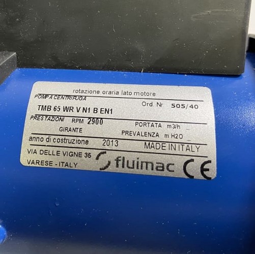 Pompa odśrodkowa FLUIMAC FMB-65-WR-V-N1-B-N ze sprzęgłem magnetycznym (Argal TMB 65)