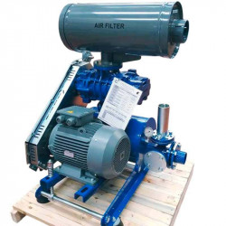 Dmuchawa RUUT BLOWER H37 (DN150/PN10), 1500 m3/h, 2500 obr./min, z silnikiem 45 kW, 380B, 50 Hz, na ramie
