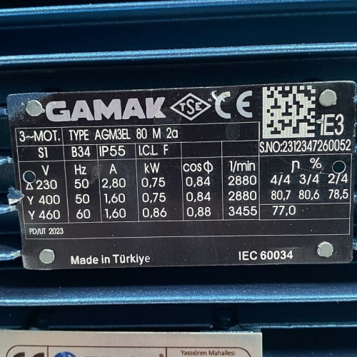 Pompa próżniowa do suszenia ESV 115/30, 25 m3/h, 0,75 kW, 3000 obr.