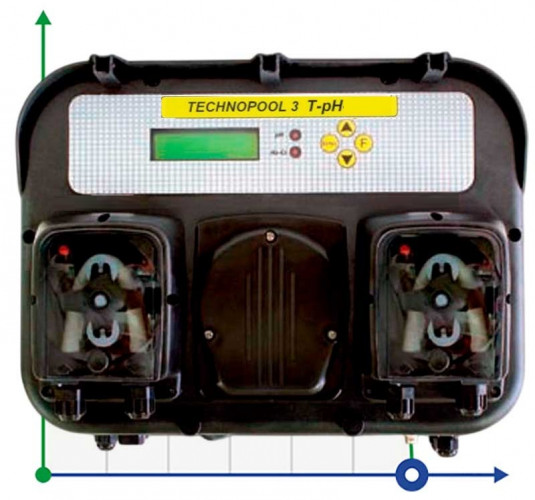 Pompa dozująca perystaltyczna podwójna AQUA PDP TECHNOPOOL 3 TT-PH 1,4-1/1,4-1 SANT/SANT 230V CZARNA RER