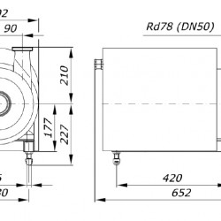 Higieniczna pompa spożywcza ze stali nierdzewnej AISI 316L GU 42/60-11, 30 m3/h, 60 m, 11 kW, 380 V, 2900 obr/min