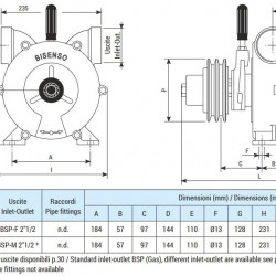 Pompa pierścieniowa cieczowa do opróżniania zęz LIVERANI NAUTIC 70 F, 500 l/min, brąz, ze sprzęgłem ręcznym, bez silnika