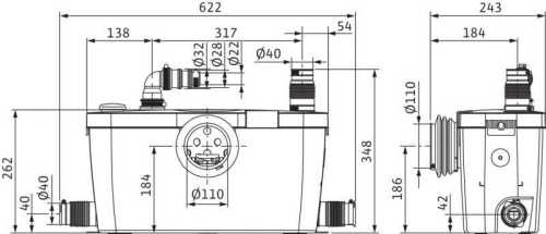 Agregat pompowy do ścieków z mechanizmem tnącym Wilo-HiSewlift 3-35