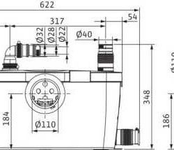 Agregat pompowy do ścieków z mechanizmem tnącym Wilo-HiSewlift 3-35
