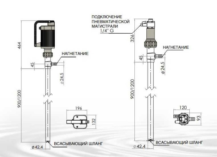 Pompa TR F EL PVDF L.900 MM 800 W
