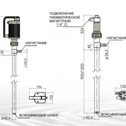 Pompa TR F EL PVDF L.900 MM 800 W