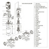 CDLF 85-60-2, AISI 304 pompa wielostopniowa do mycia CIP