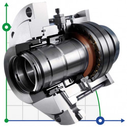 Podwójna uszczelka kasetowa R-MR35L-D 40, SIC/SIC/CAR/SIC/VITON, 304