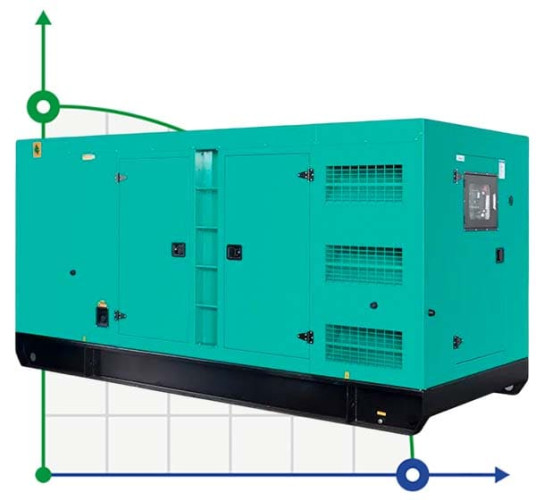 Przemysłowy generator diesla XHYC-450GF z ATS, silnik Cummins 500kVA, 450kW, 380V/50HZ typ zamknięty