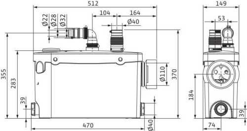 Agregat pompowy do ścieków z mechanizmem tnącym Wilo-HiSewlift 3-l35