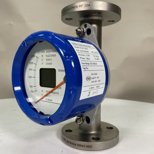 DN25 Przepływomierz rotametr stal nierdzewna KLZZ PN16 (woda), 250-2500 l/h, 4-20mA, Ex