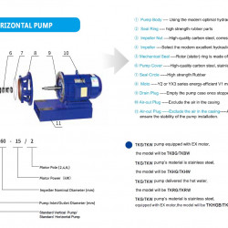 TKHWB 80/300-4/4 (23/28), 4 kW, AISI 304, 1450, Ex pozioma pompa ze stali nierdzewnej