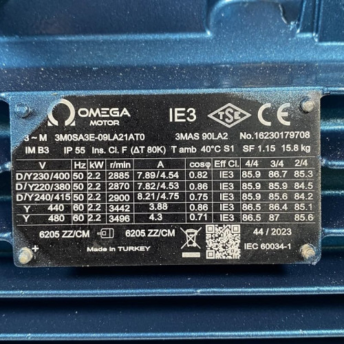 Pompa próżniowa z pierścieniem wodnym do suszenia ESV 130/65, 78 m3/h, 2,2 kW, 3000 obr.