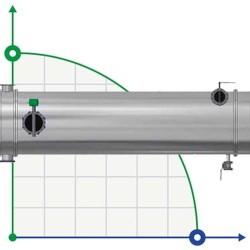 Deflagrator z płaszczowo-rurowym wymiennikiem ciepła W6.502, 25 m2