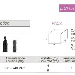 Pompa dozująca perystaltyczna AQUA PDP TEC-POOL 6-1 100-240VAC SANTOPRENE SZARY Z POZIOMEM WSTĘPNYM