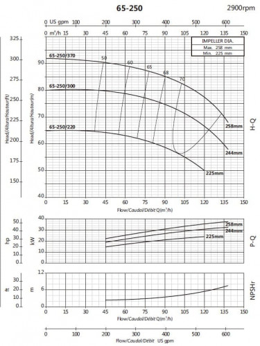 Pompa obiegowa BS 65-250/220 (90/58,5), 22kW, 2900 bez silnika
