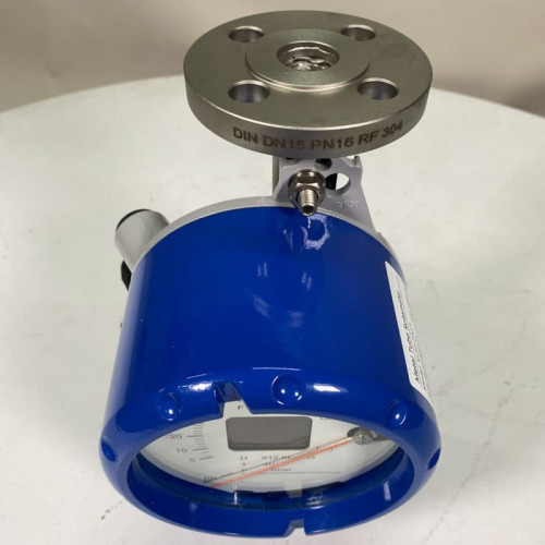 DN15 Przepływomierz rotametr ze stali nierdzewnej KLZZ PN6 (ciekła mieszanina alkoholi C2H5OH 92%), 5-50 l/h, 4-20mA, Ex