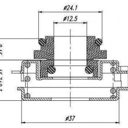 Uszczelnienie pompy Grundfos CM, CME and Boosters R-706D 12, SIC/SIC, VITON, 304
