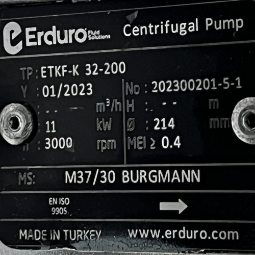Pompa do gorący olej BTKF-K 32-200 (3000) bez silnika