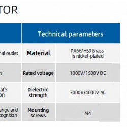 CN08-LSP200A-01-LD, 200A, 1500V DC złącze śrubowe, pomarańczowe