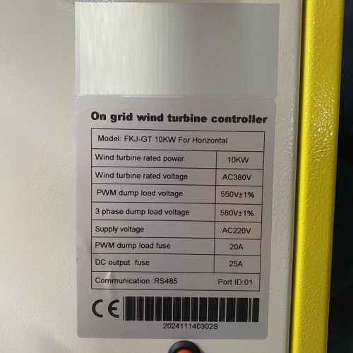 Kontroler turbiny wiatrowej do systemów podłączonych do sieci FKJ-GT 10 kW, 380 V z WIFI, DRUMP LOAD