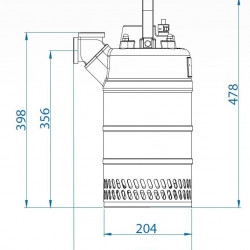 Pompa spustowa Dreno Kappa K120.2.50 m z przełącznikiem