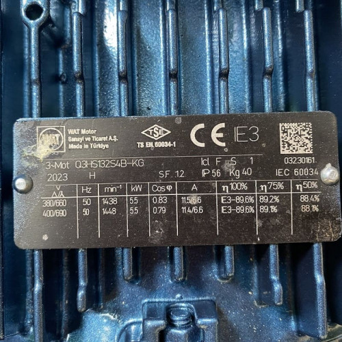 Pompa próżniowa z pierścieniem wodnym ESV 220/90, 195 m3/h, 5,5 kW, 1450 obr.