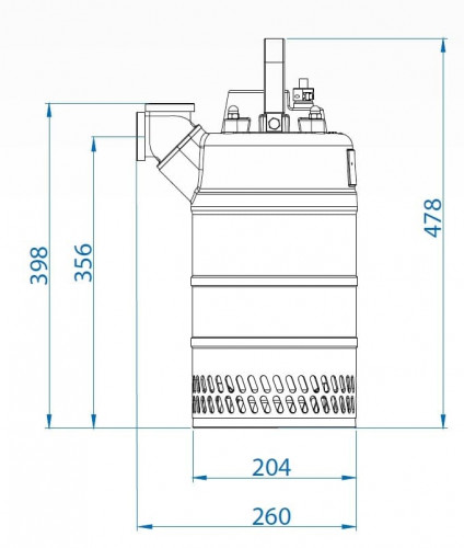 Pompa spustowa Dreno Kappa K120.2.50 M / G z przełącznikiem