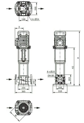 WILO HELIX V 5202-1/16/E/KS/400-50 pompa wielostopniowa