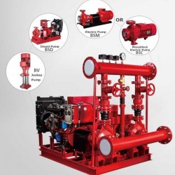 BEDJ 150/7-15-12-3 (9 l/s, 70m, 11kW) automatyczna pompownia do gaszenia pożarów