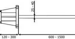 Mieszalnik o wysokiej prędkości AGV, 1,1 kW, 3 fazy, SS 316, 125 cm, 900 obr/min